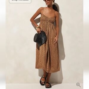 J. Crew Brown Midi Dress
